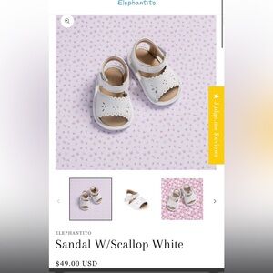 Elephantito Classic Sandal with Scallop:EUC